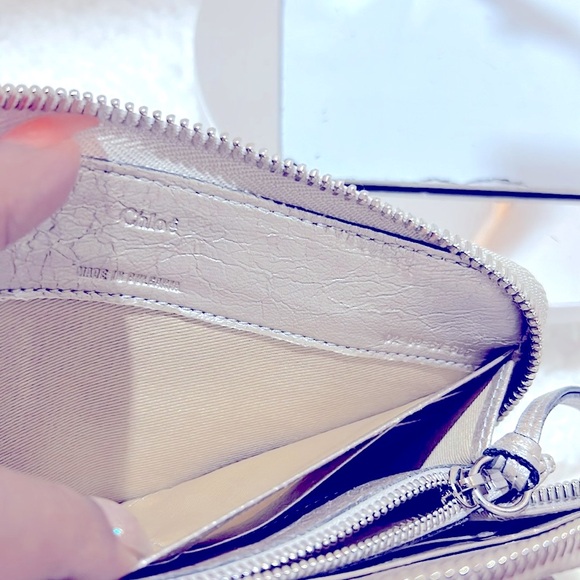 Chloe Silver/Gold Wallet EUC Free Jewelry Earrings, Chain, Sunglasses &DustBag - Picture 9 of 14